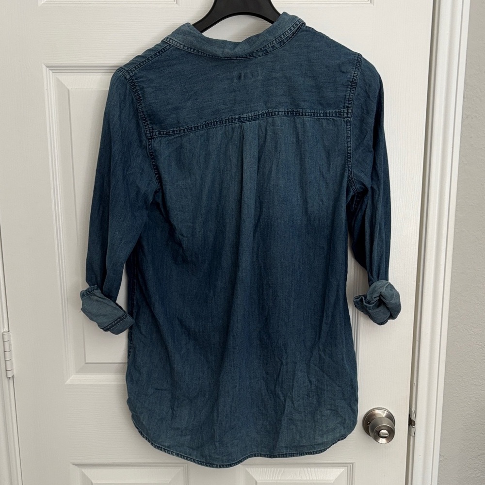 Merona Denim Blue Tunic Top wt63 - Picture 4 of 4